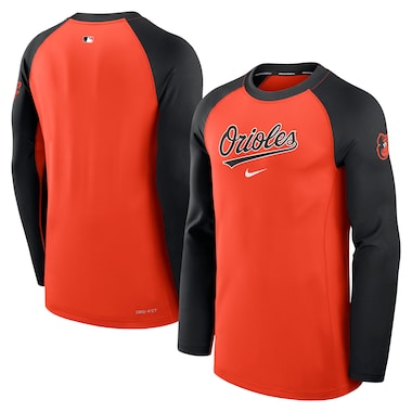  Nike Orange  Authentic Collection Game Time Raglan Performance Long Sleeve T-Shirt