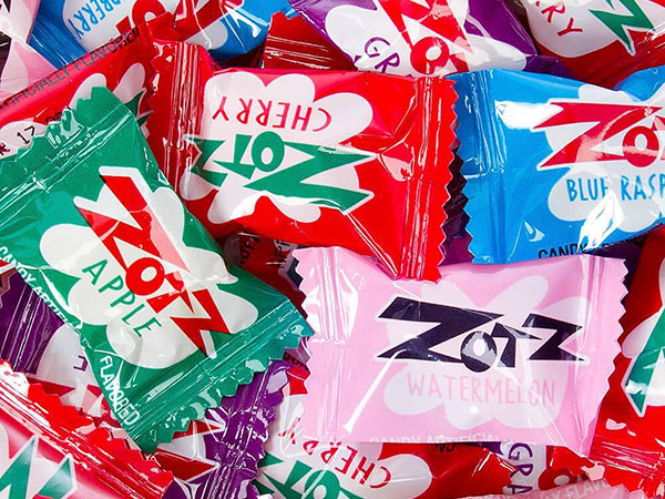 133240 - Assorted Zotz Sour Fizz Candy: 300-Piece Tub