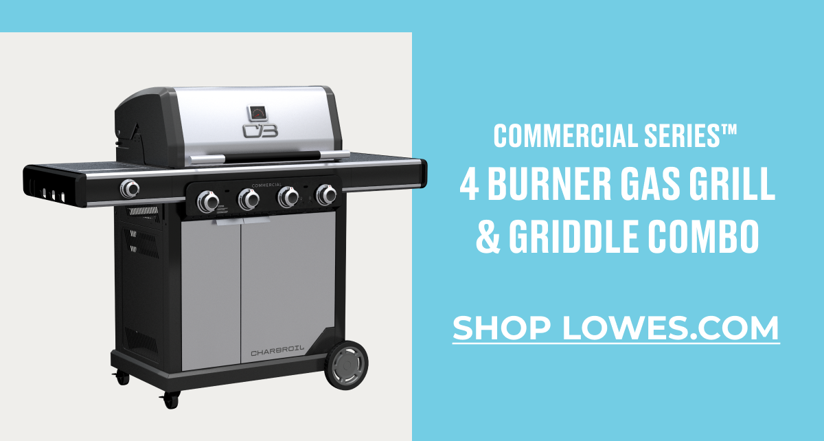 Shop Commercial Series™  4 Burner Gas Grill & Griddle Combo