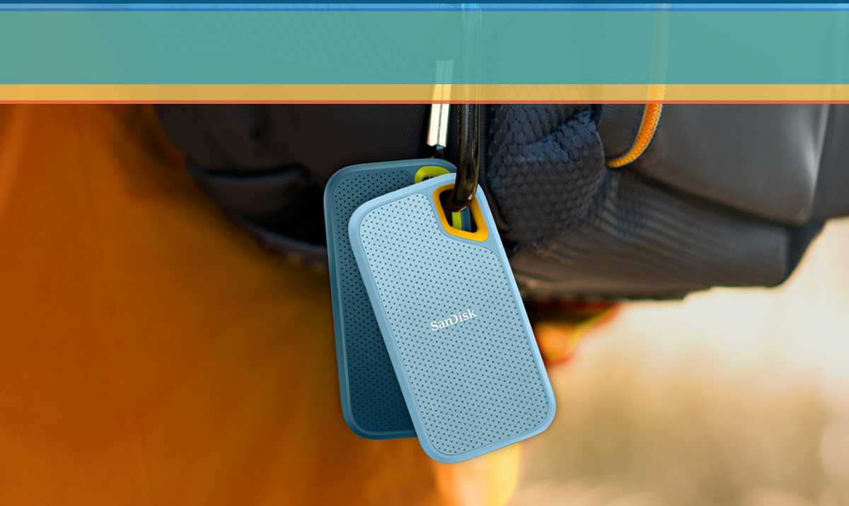 SanDisk Extreme Portable SSDs on a Carabiner