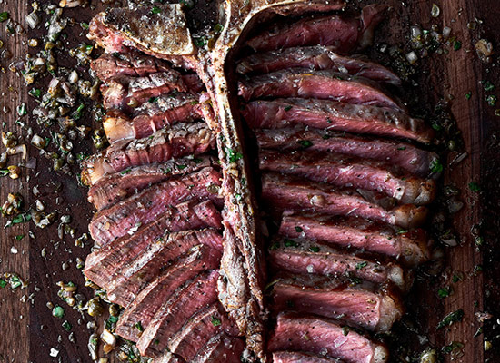 See the Porterhouse Steak with Board Sauce recipe