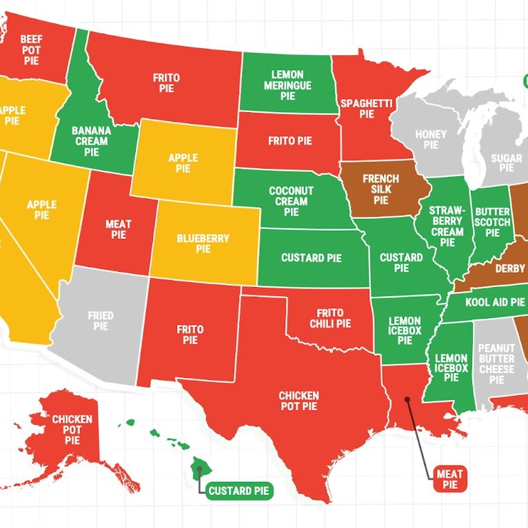 Google's Pi Day Map Reveals the Most Popular Pies in Every State