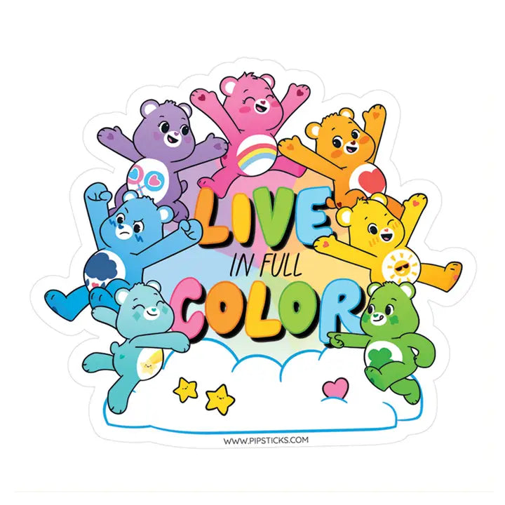 Pipsticks + Care Bears Live in Full Color Vinyl Sticker