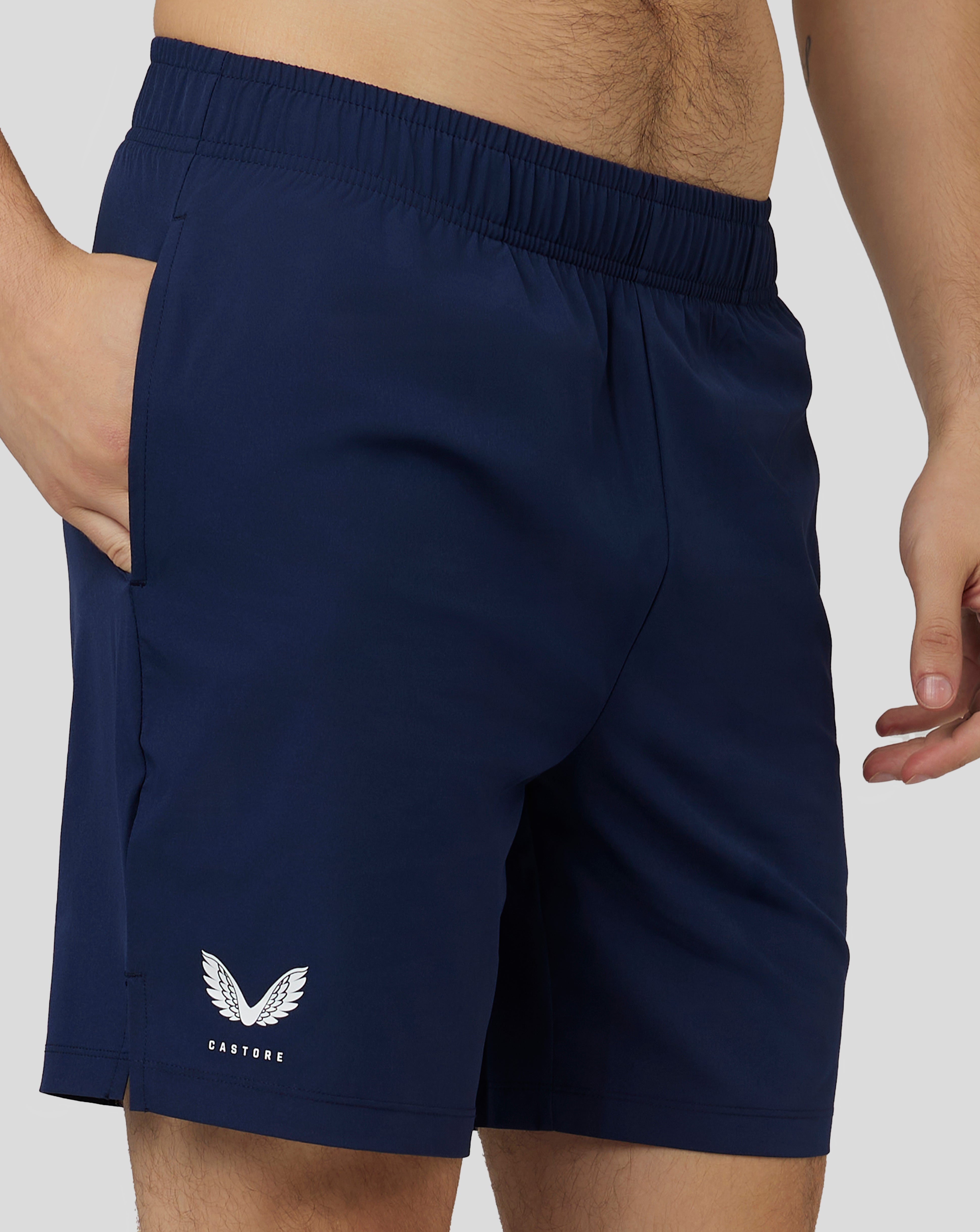 Image of Men's Adapt 6" Stretch Woven Shorts - Navy