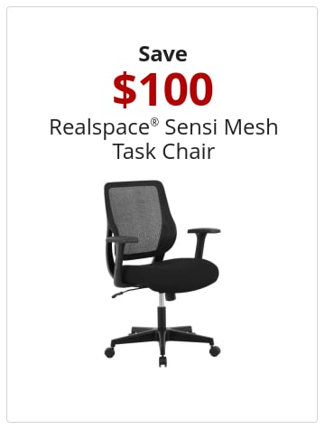 Save $100 Realspace® Sensi Mesh Task Chair