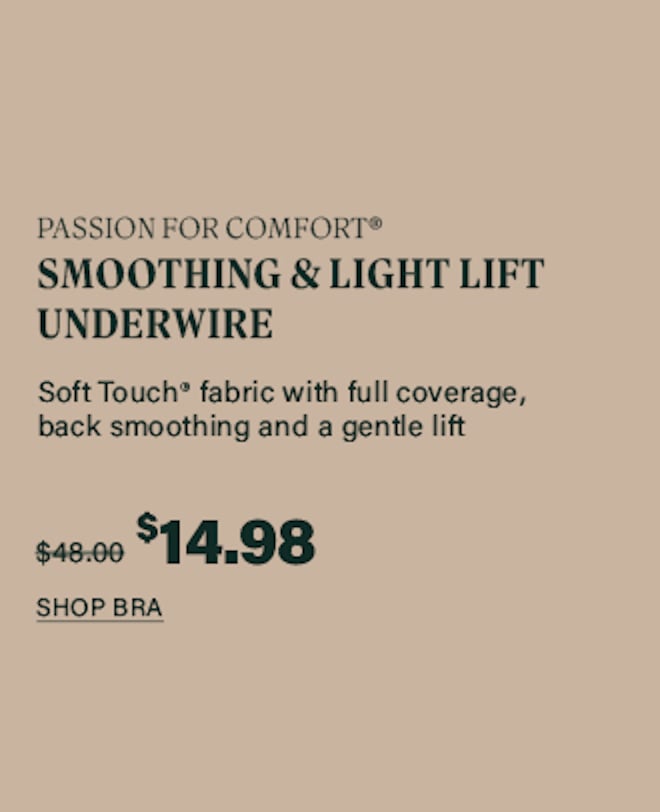 Passion For Comfort Smoothing & Light Lift Underwire Bra