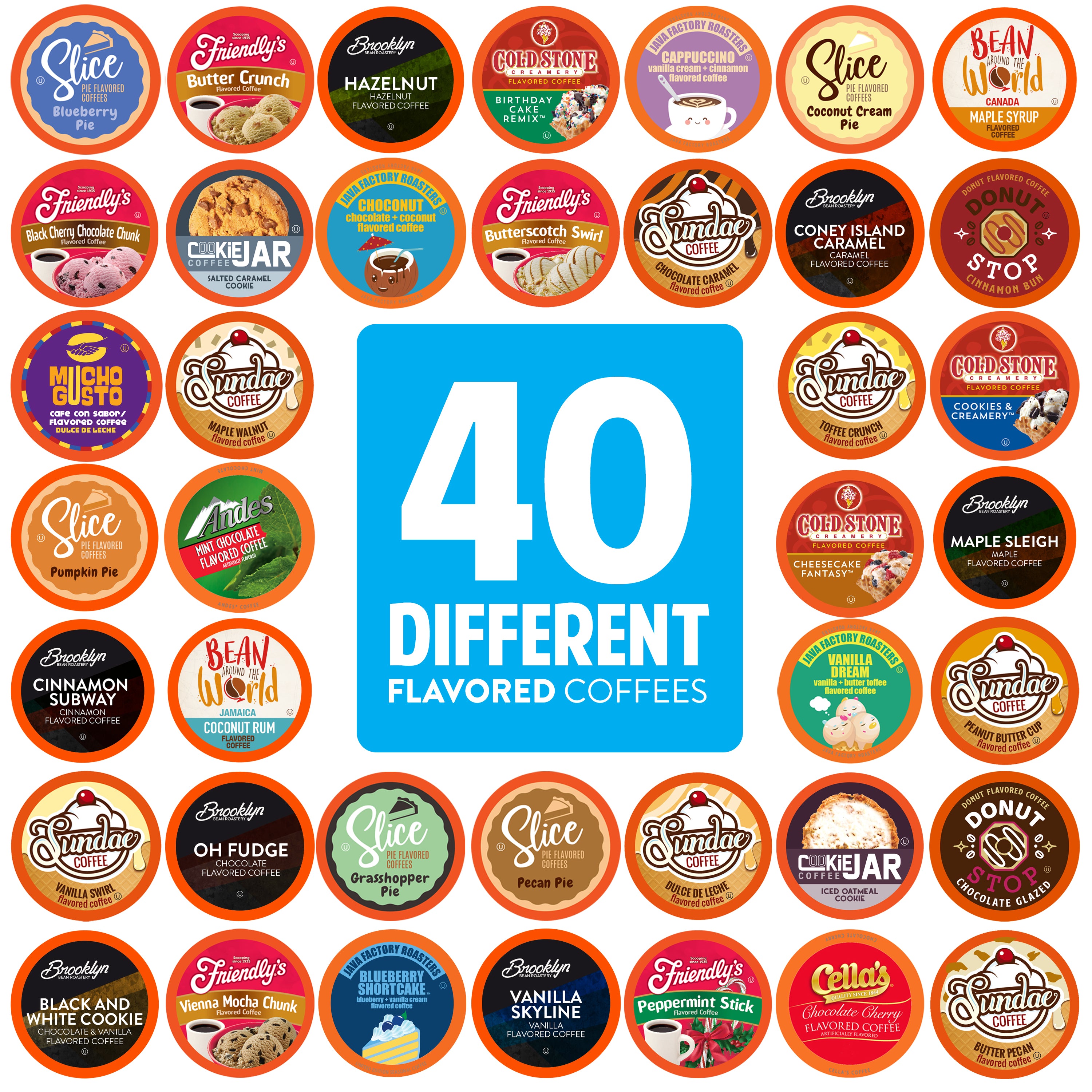 Image of Two Rivers Coffee Flavored Coffee Pods Variety Pack