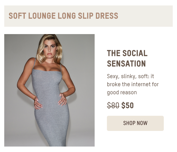 SOFT LOUNGE LONG SLIP DRESS