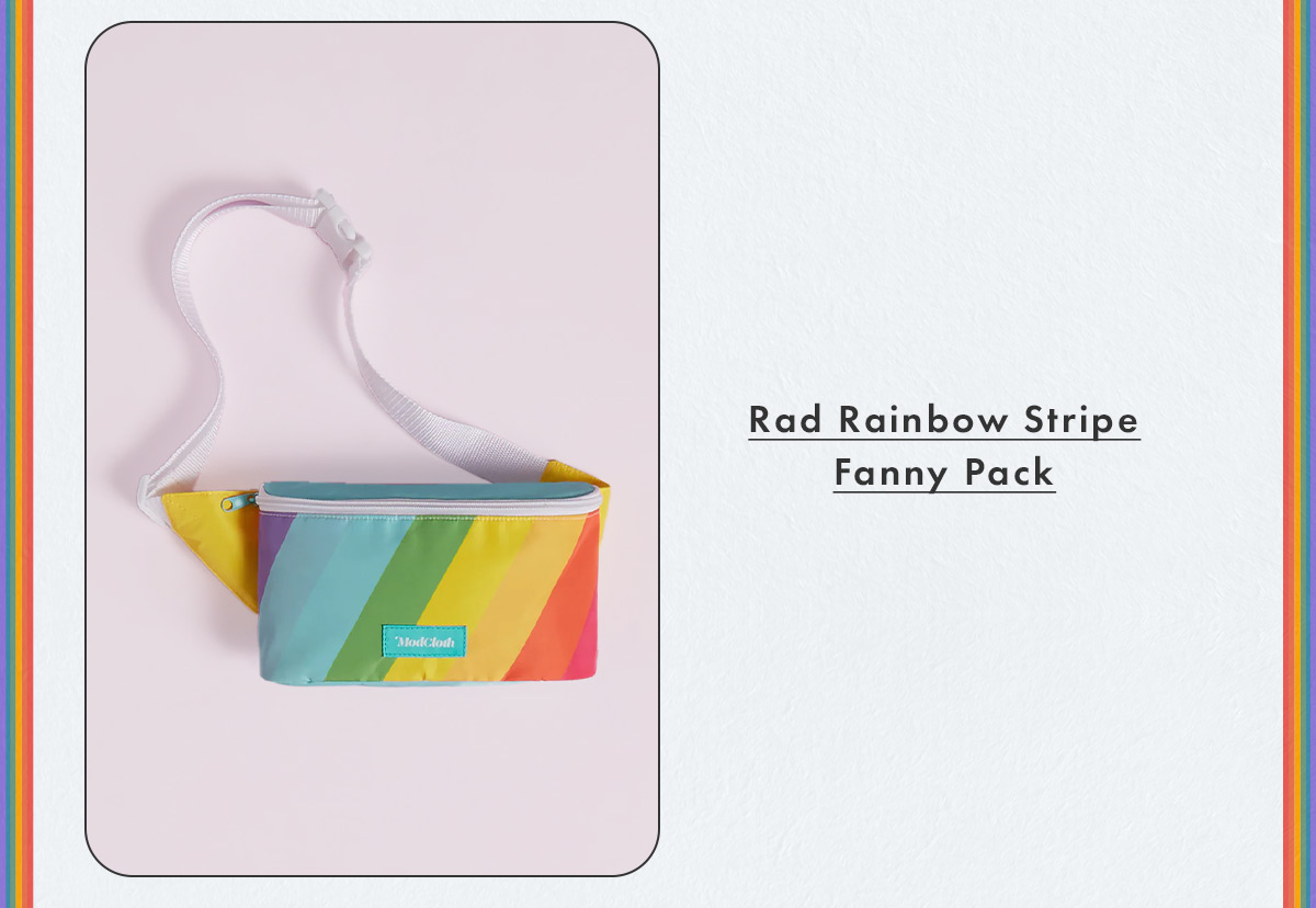 Rad Rainbow Stripe Fanny Pack