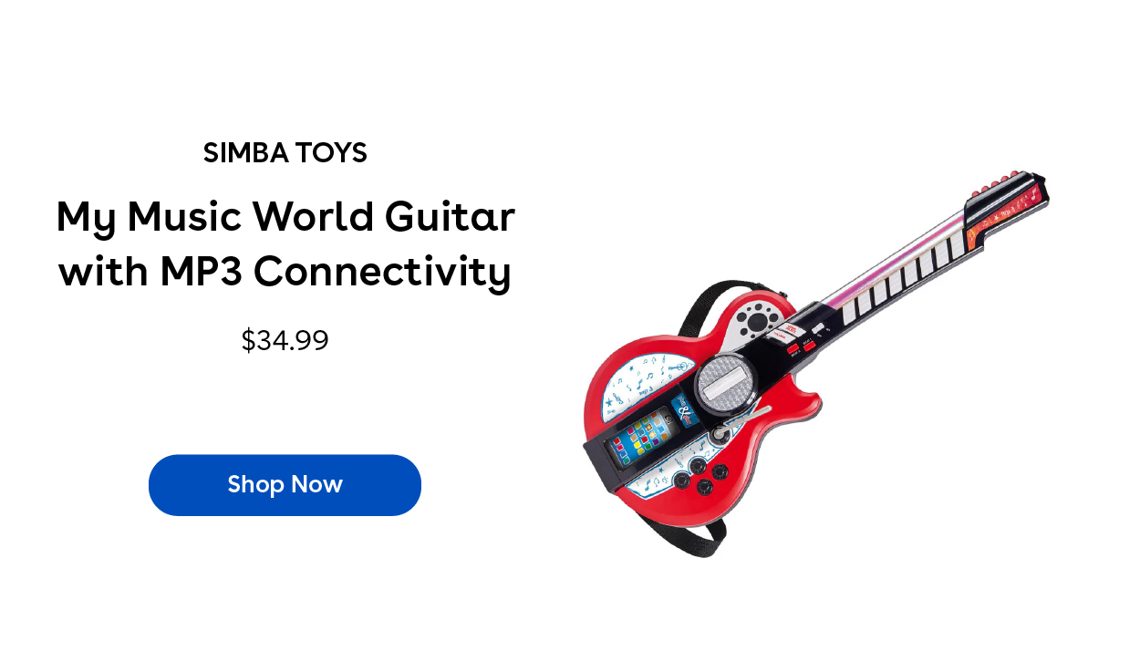 Simba Toys My Music World Guitar with MP3 Connectivity $34.99 Shop Now