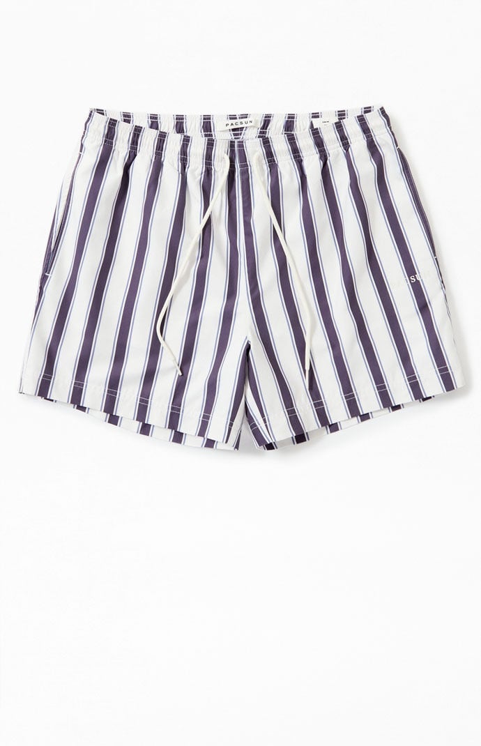 Image: Charcoal Stripe 4.5 Swim Trunks