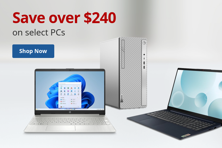 Save over $240 on select PCs