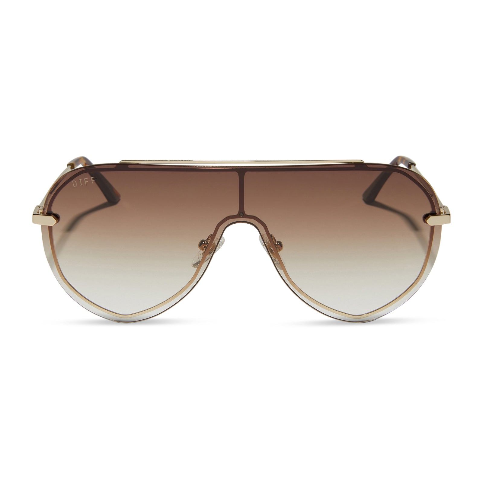 Image of IMANI - GOLD + BROWN GRADIENT SUNGLASSES