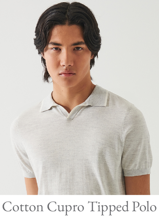 COTTON CUPRO TIPPED POLO