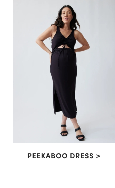 SLEEVELESS BLACK MATERNITY MAXI DRESS