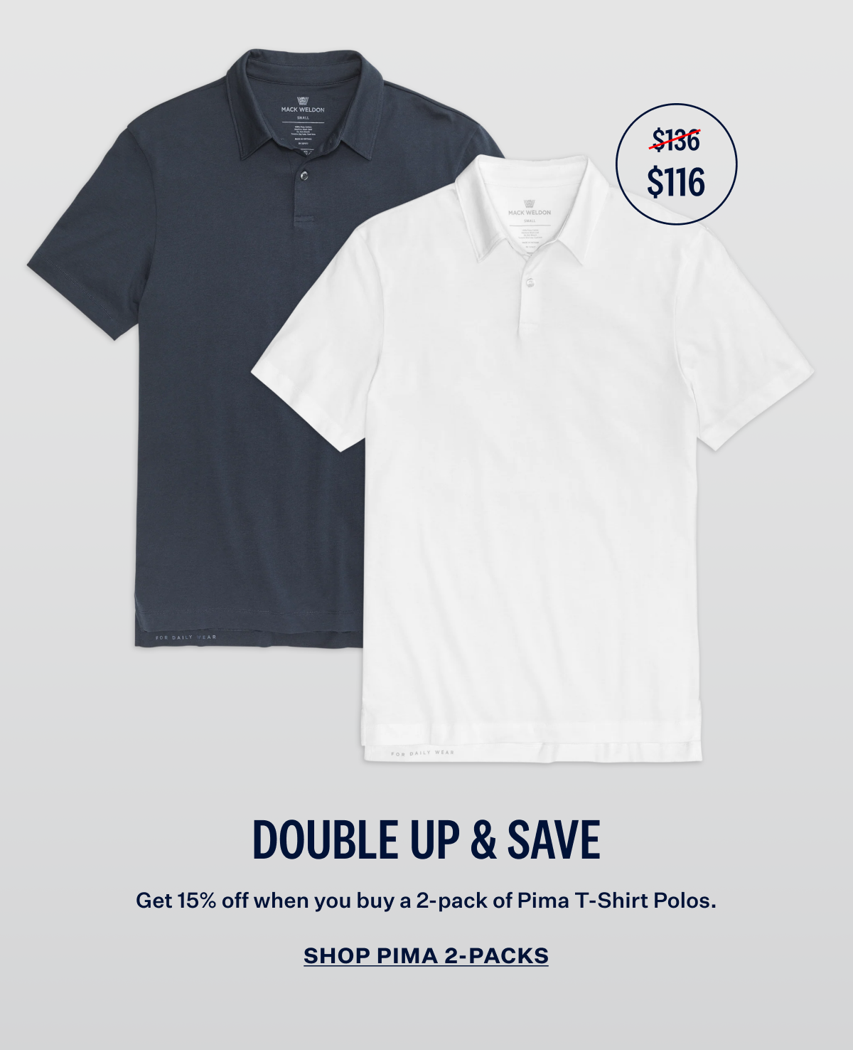 2-Pack Pima T-Shirt Polo