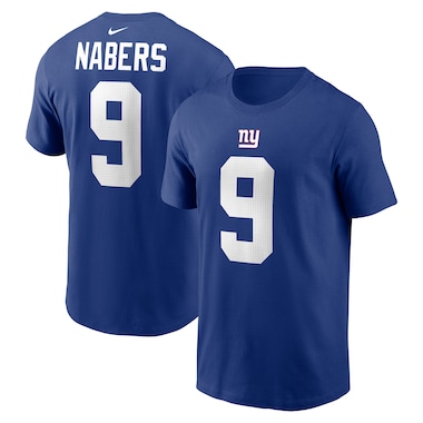  Nike Malik Nabers Royal  2024 NFL Draft First Round Pick Name & Number T-Shirt