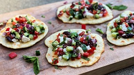 Greek Yogurt Flatbreads with Feta Salad