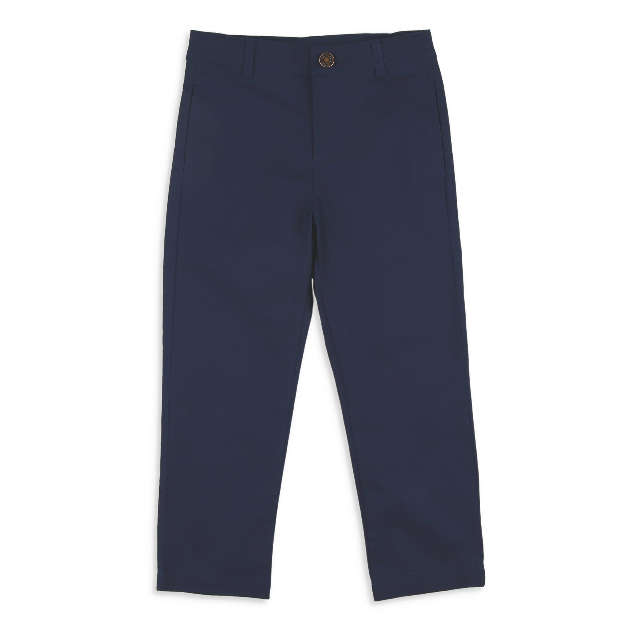 Image of Boys All Day Navy Button Twill Pants