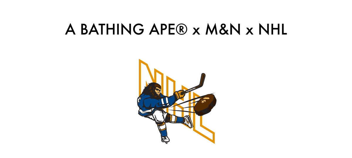 A BATHING APE x M&N x NHL