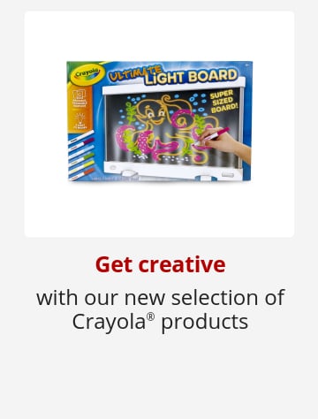 Get creative with Crayola® Shop our new selection of products