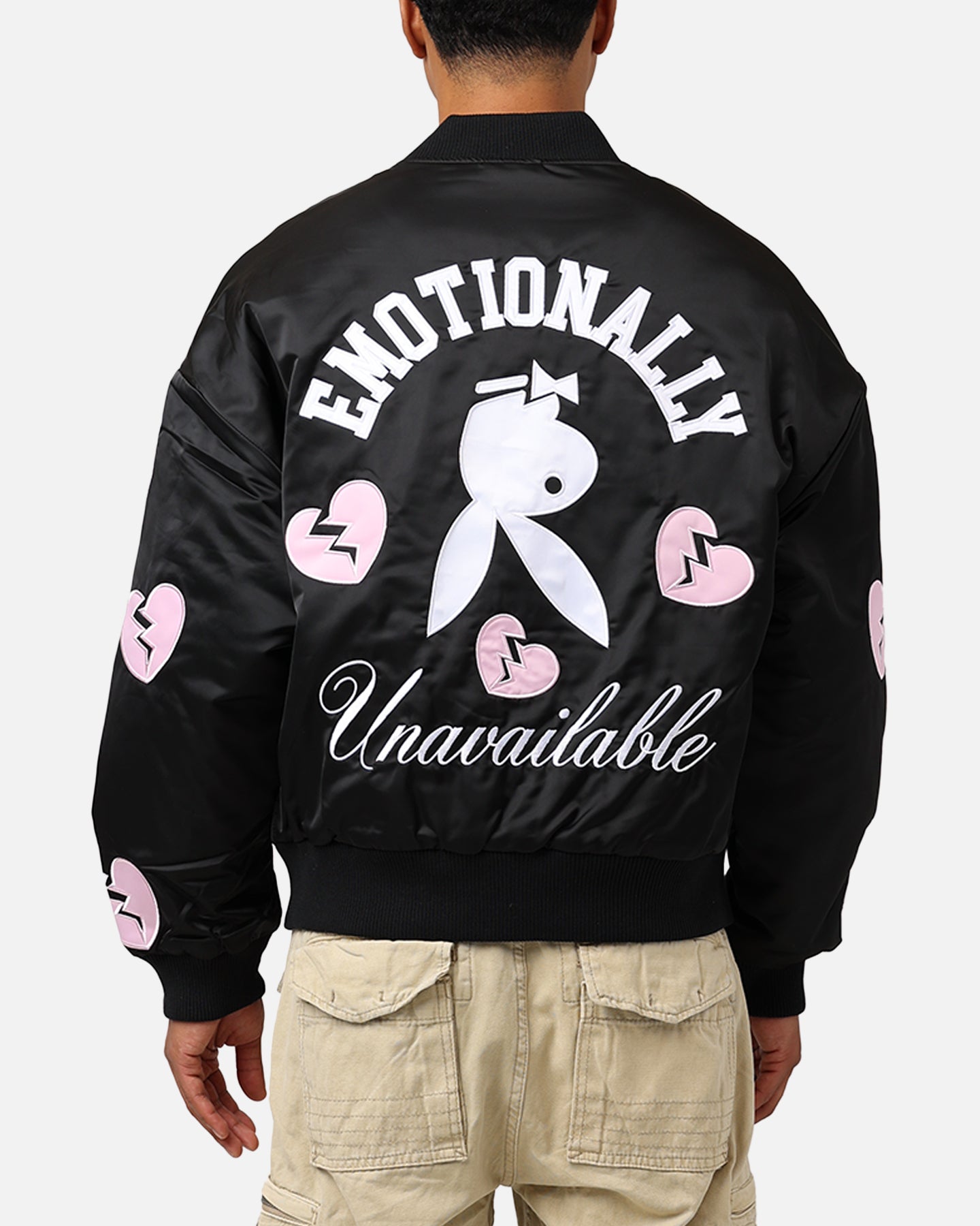 Image of Playboy By Culture Kings Loverboy Bomber Jacket Black