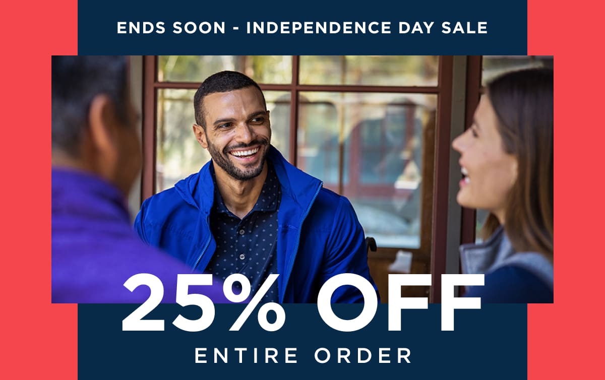 Ends Soon - Independence Day Sale - 25% Off Entire Order