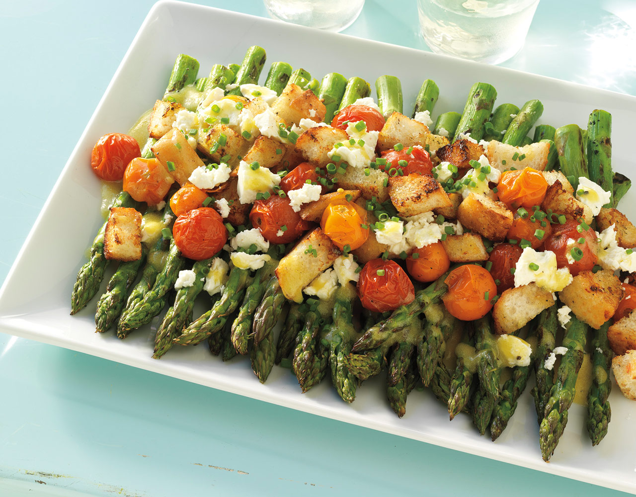 image of the Asparagus and Tomato Salad with Feta