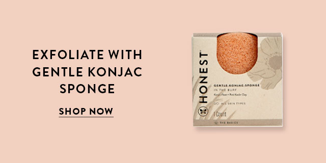 Exfoliate with Gentle Konjac Sponge