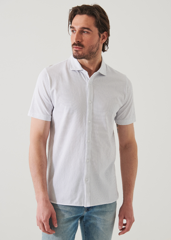 PIMA COTTON STRETCH PRINTED SHIRT