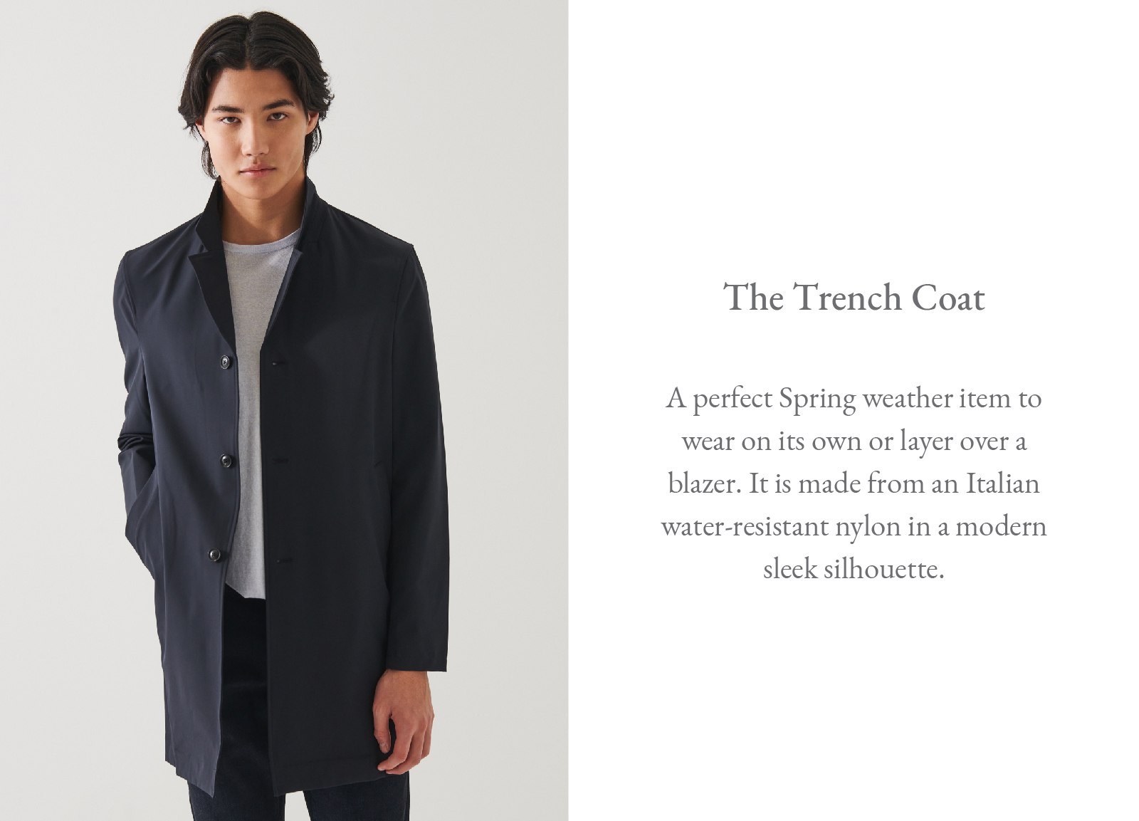 ITALIAN NYLON TRENCH COAT