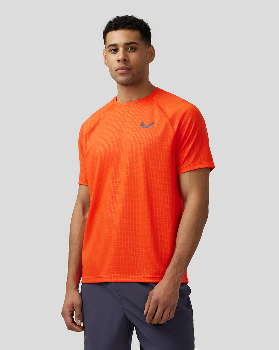 Image of Men’s Adapt Short Sleeve Printed T Shirt - Orange