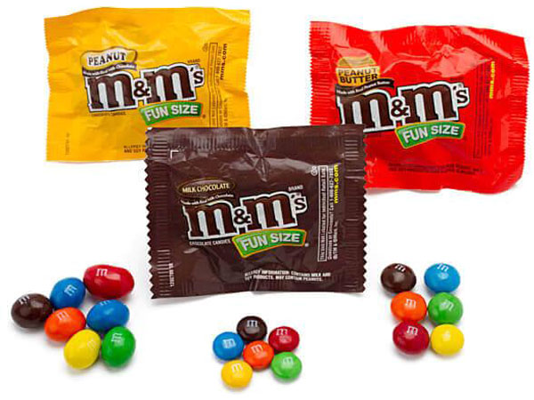 125216 - M&M's Candy Fun Size Packs: 55-Piece Bag