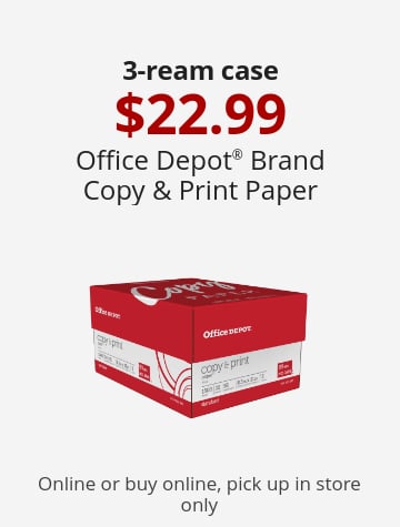 3-ream case 22.99 Office Depot® Brand Copy & Print Paper