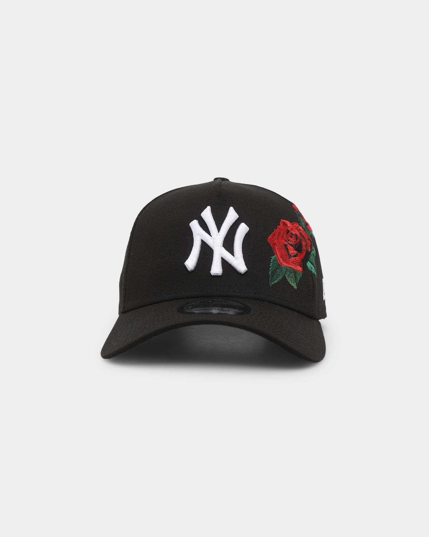 Image of New Era New York Yankees 'Rose Emblem' 9FORTY A-Frame Snapback Black