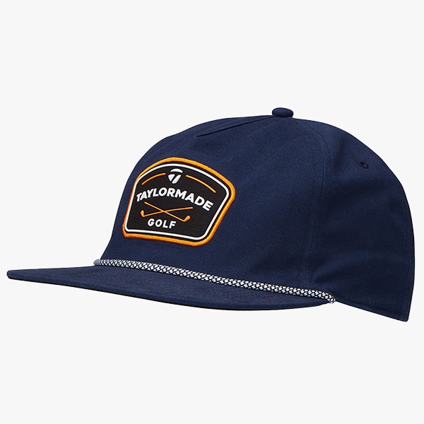 Flatbill rope hat in navy