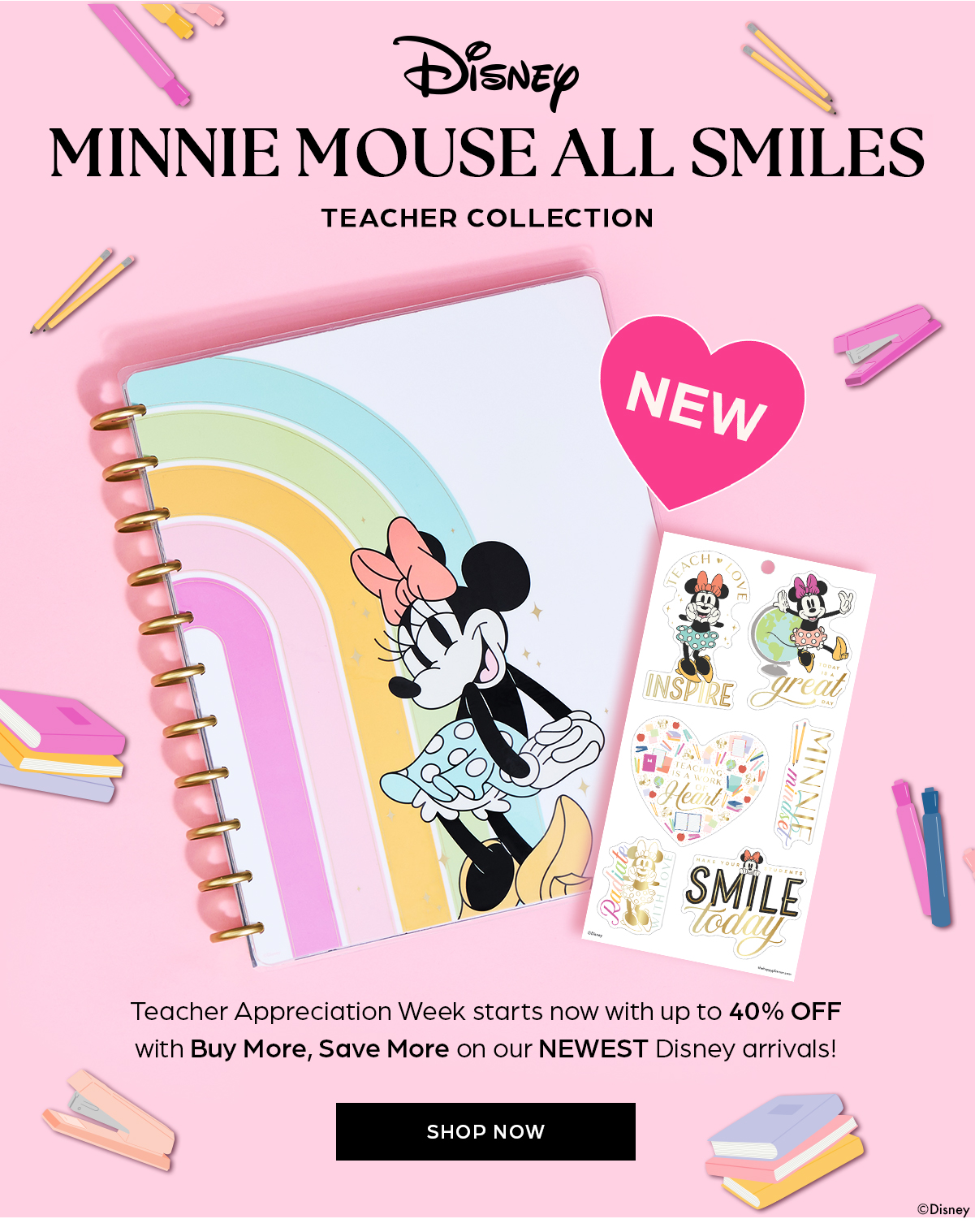 Disney Minnie Mouse All Smiles Teacher Collection - NEW!