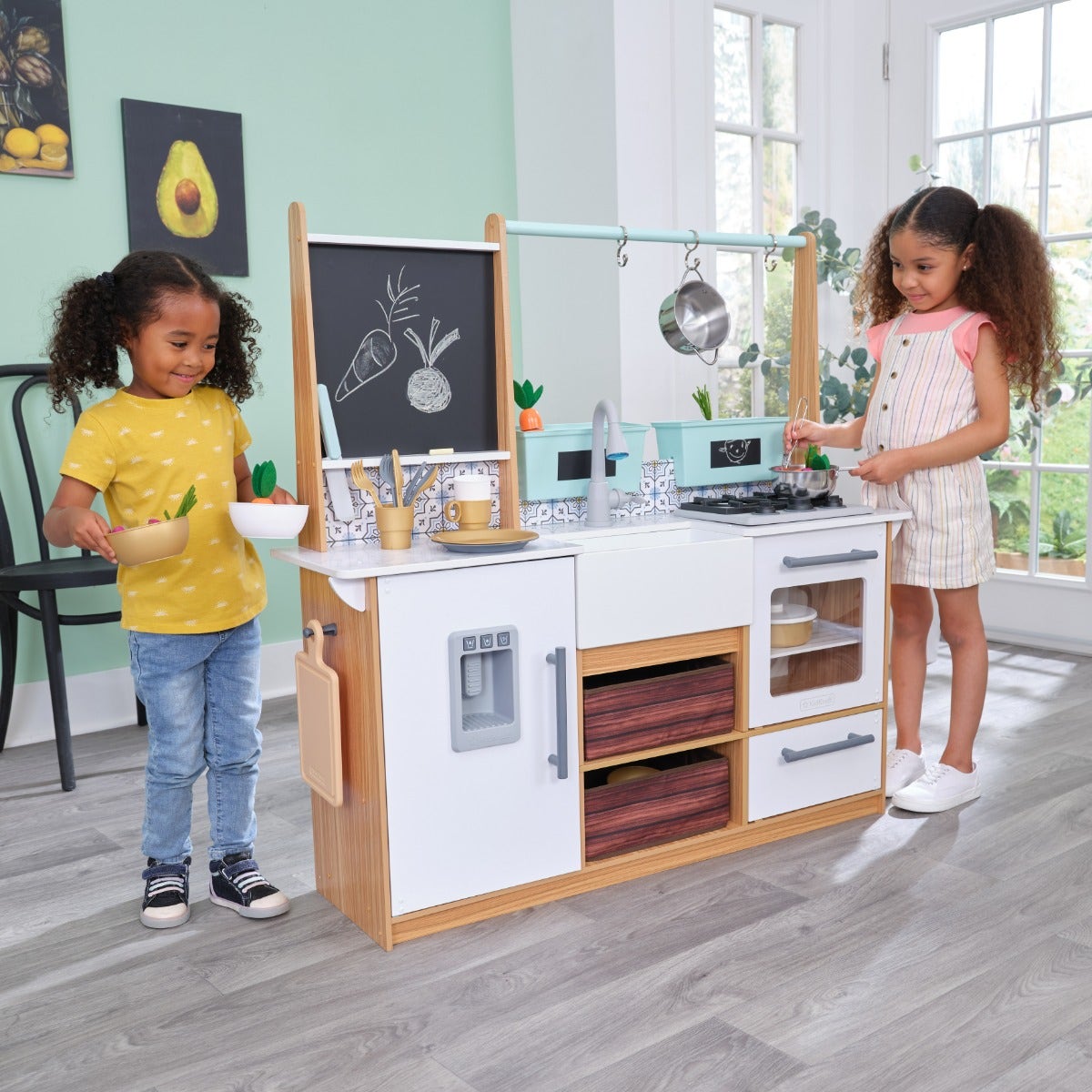 Image of Modern Metallics Farmhouse Play Kitchen