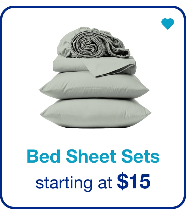 Bed Sheet Sets Starting at $15 â€” Shop Now!