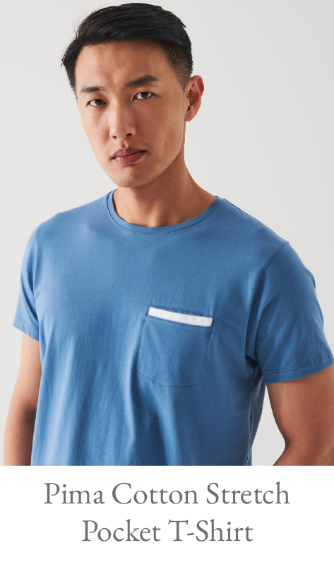 PIMA COTTON STRETCH POCKET T-SHIRT