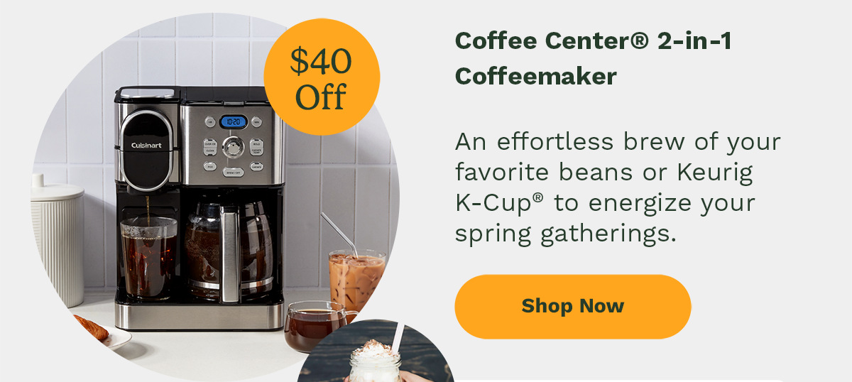 Coffee Center® 2-In-1 Coffeemaker - $40 Off - Shop Now