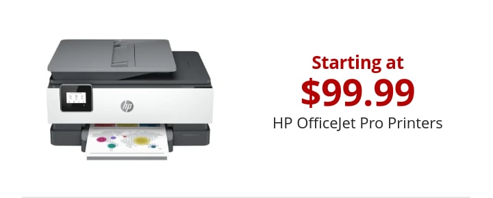 Starting at 99.99 HP OfficeJet Pro Printers