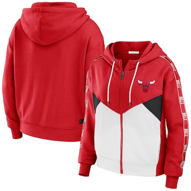  WEAR by Erin Andrews  Red  Color-Block Full-Zip Hoodie