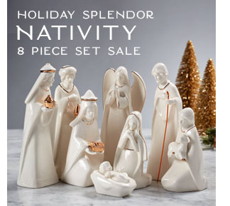 Holiday Splendor Nativity 8 Piece Set Sale