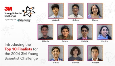 The competition’s culminating event—where America’s Top Young Scientist will be named—takes place October 14-15, 2024, at the 3M Innovation Center in St. Paul, Minnesota.