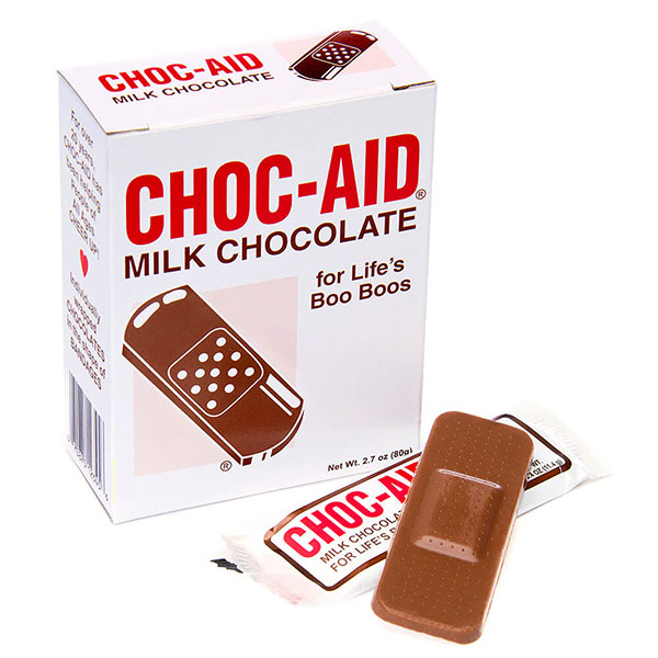 130404 - Chocolate First Aid Bandages: 7-Piece Box