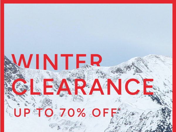 Winter clearance up to 70% off*