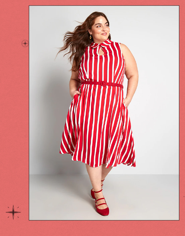 ModCloth x Collectif Posh Your Luck A-Line Dress