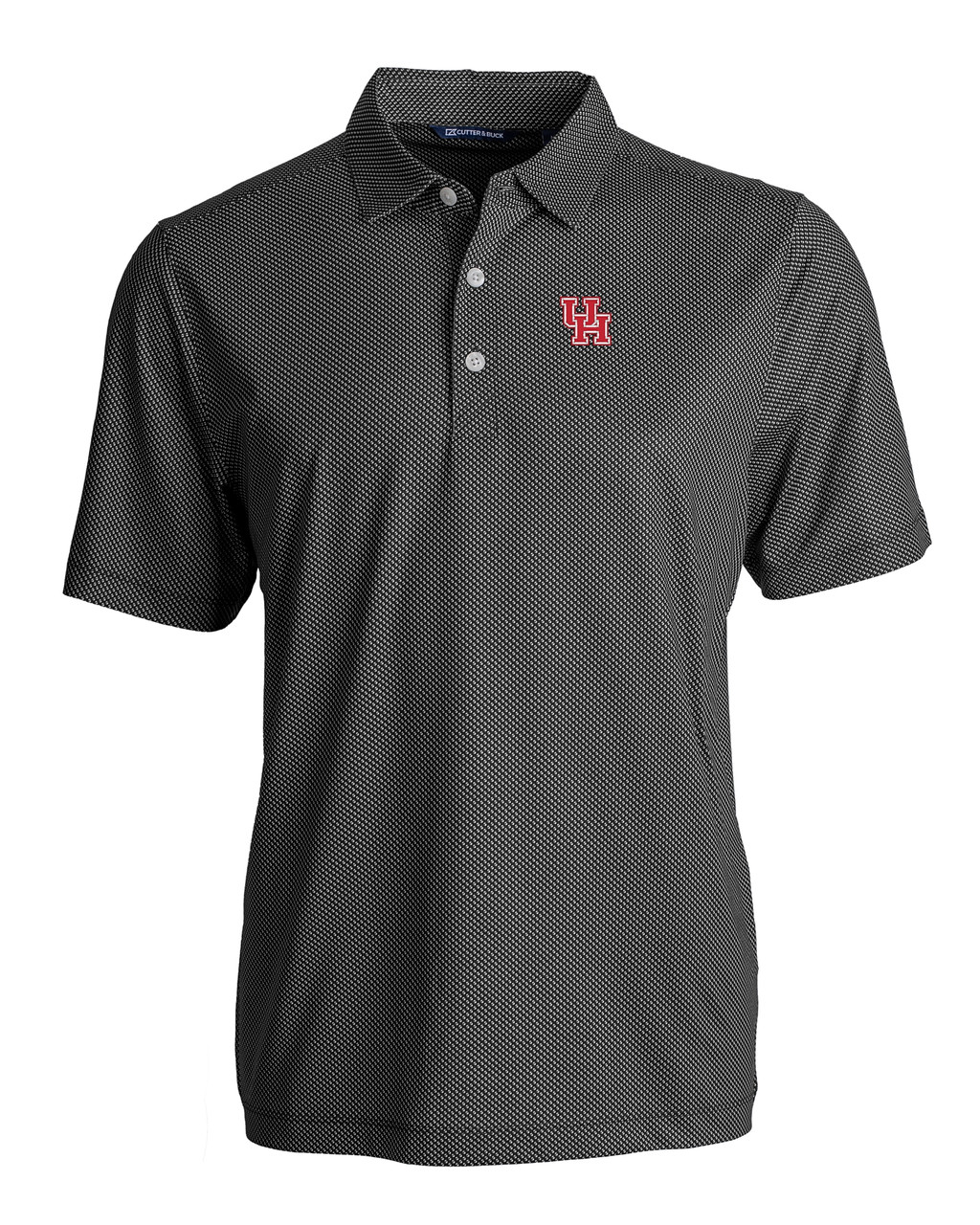 Image of Houston Cougars Cutter & Buck Pike Eco Symmetry Print Stretch Recycled Mens Polo