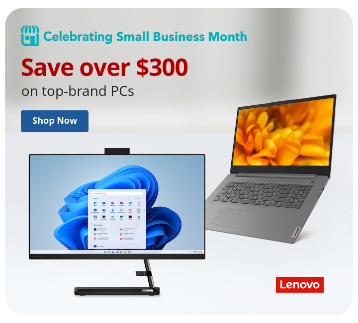 Save  over $300 on Select PCs & Monitors